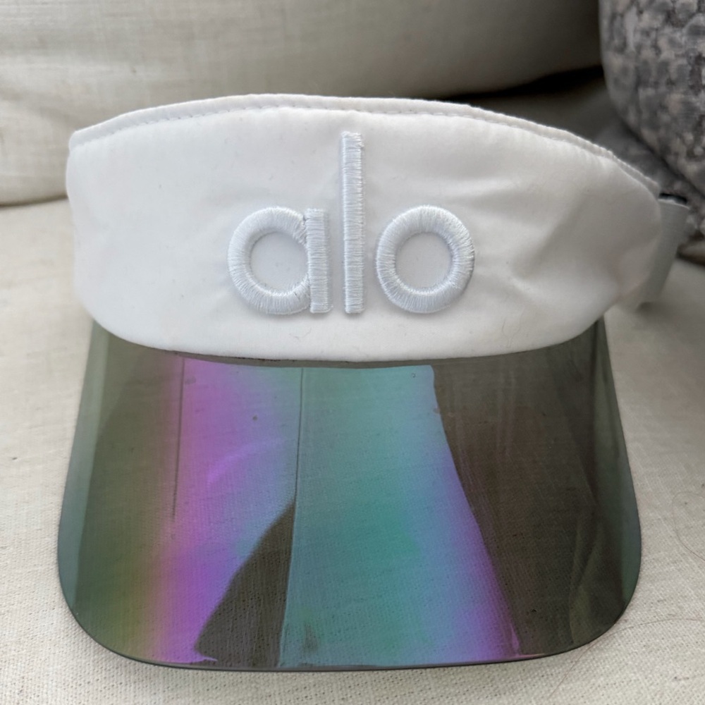 ALO Yoga White and Iridescent Visor